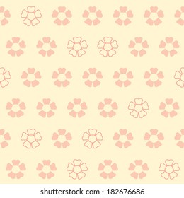 Vector flower pattern. Sakura flower vector background.