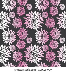 Vector flower pattern. Seamless cute floral pattern