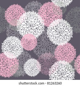 Vector flower pattern.
Seamless cute spring or summer floral pattern. Background with flowers.