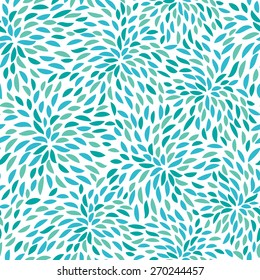 Vector flower pattern. Seamless floral background. Hand-drawn petals.