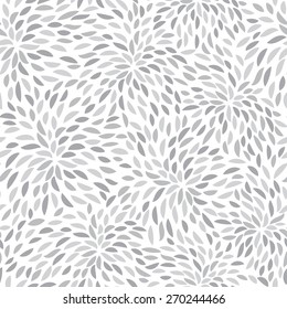 Vector flower pattern. Seamless floral background. Hand-drawn petals.