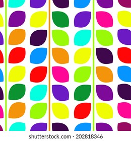 Vector flower pattern seamless on white background. Vector