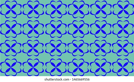 Vector of flower patterns with blue background