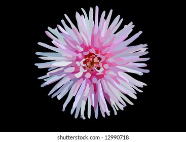 vector flower pink