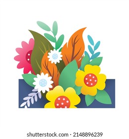 Vector flower and plant designs for wall pictures or book illustrations