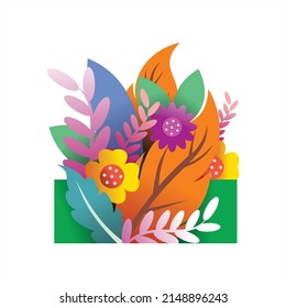 Vector flower and plant designs for wall pictures or book illustrations