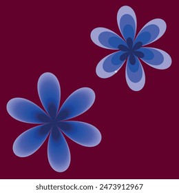 Vector flower, realistic vector flower,  simple vector flower Simple Abstract 
