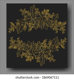 flor vectorial rosa oro de scrathart