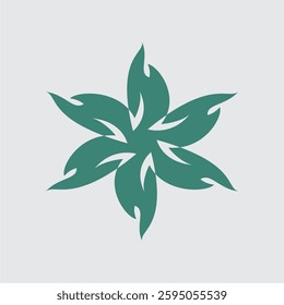 Vector flower rosette. Line illustration. Mandala pattern