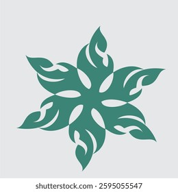 Vector flower rosette. Line illustration. Mandala pattern