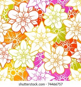 Vector flower seamless background