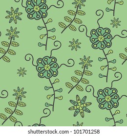 Vector flower seamless pattern