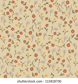 Vector flower seamless pattern