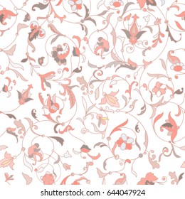 Vector flower seamless pattern