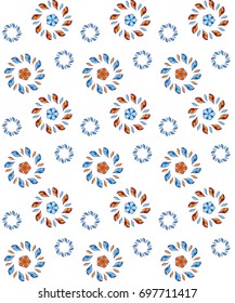 Vector flower seamless pattern.