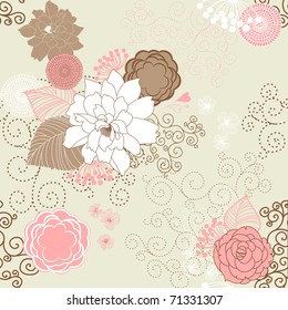 Vector Flower (Seamless Pattern)