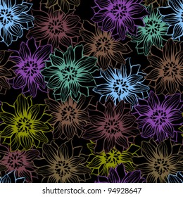 Vector Flower (Seamless Pattern)