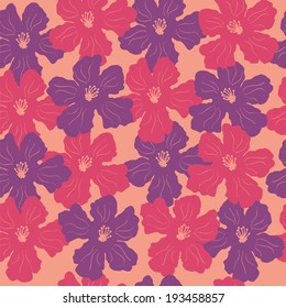 Vector flower seamless pattern background. Elegant texture for backgrounds.