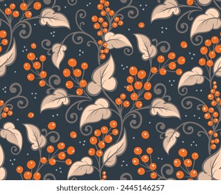 Vector flower seamless pattern background. Elegant texture for backgrounds. Classical luxury old fashioned floral ornament, seamless texture for wallpapers, textile, wrapping