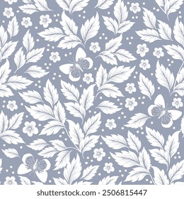 Vector flower seamless pattern background. Elegant texture for backgrounds. Classical luxury old fashioned floral ornament, seamless texture for wallpapers, textile, wrapping