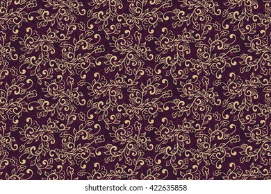 Vector flower seamless pattern background. Elegant texture for backgrounds. Classical luxury old fashioned floral ornament,  seamless texture for wallpapers, textile, wrapping.