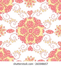 Vector flower seamless pattern. Beautiful background.