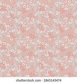 Vector flower seamless pattern. Cute floral background