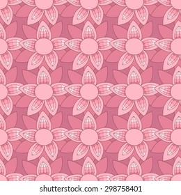 Vector flower seamless pattern. Cute floral print. 