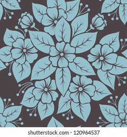 Vector flower seamless pattern element