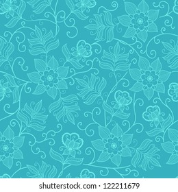 Vector flower seamless pattern element