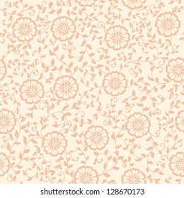 Vector flower seamless pattern element. Elegant texture for backgrounds.