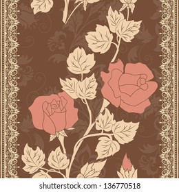 Vector flower seamless pattern element. Elegant texture for backgrounds.