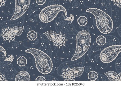 Vector flower seamless pattern element. Elegant texture for backgrounds. Classical luxury old fashioned floral ornament, seamless texture for wallpapers, textile, wrapping.