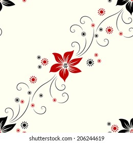 Vector flower seamless pattern element. Elegant texture for backgrounds.