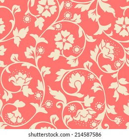 Vector flower seamless pattern element. Elegant texture for backgrounds.