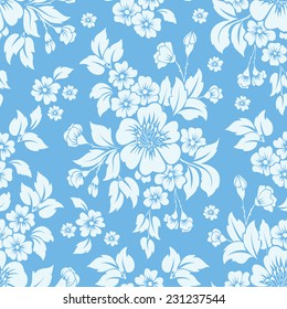 Vector flower seamless pattern element. Elegant texture for backgrounds.