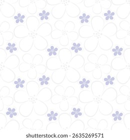 Vector flower seamless pattern element. Elegant texture for backgrounds