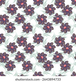 Vetor flor elemento de padrão sem emenda. Textura elegante para fundos. Ornamento floral clássico de luxo antiquado, textura sem costura para papéis de parede, têxteis, envoltório