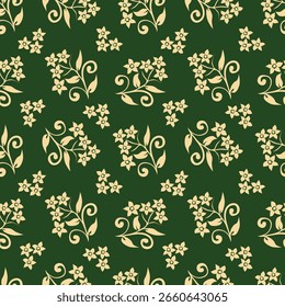 Vector flower seamless pattern element. Elegant texture for backgrounds. Classical luxury old fashioned floral ornament, seamless texture for wallpapers, textile, wrapping