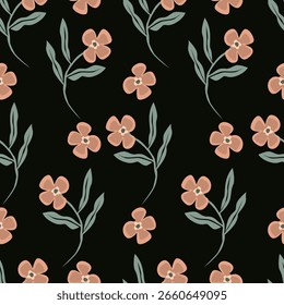 Vetor flor elemento de padrão sem emenda. Textura elegante para fundos. Ornamento floral clássico de luxo antiquado, textura sem costura para papéis de parede, têxteis, envoltório