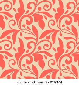 Vector flower seamless pattern element. Elegant texture for backgrounds. 