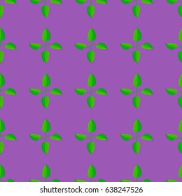 Vector flower seamless pattern on a violet background.