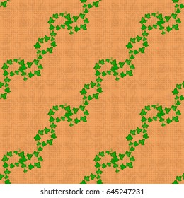 Vector flower seamless pattern on a brown background.