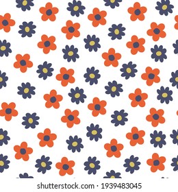Vector flower seamless repeat pattern design background. Perfect for modern wallpaper, fabric, 
home decor, and wrapping projects.