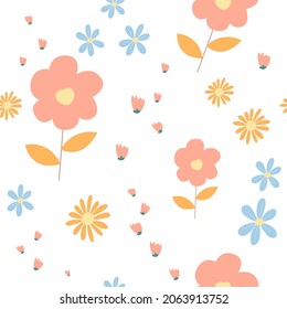 Vector flower seamless repeat pattern design background. Perfect for modern wallpaper, fabric, 
home decor, and wrapping projects.