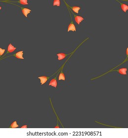 Vector flower seamless repeat pattern design background. Perfect for modern wallpaper, fabric, home decor, and wrapping projects.