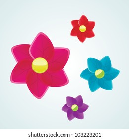 Vector flower set
