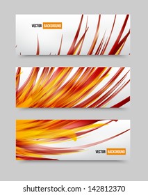 Vector flower set banner . brochure template