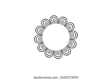 Vector flower shapes black isolated free vector and free editable background