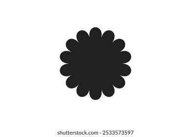 Vector flower shapes black isolated free vector and free editable background